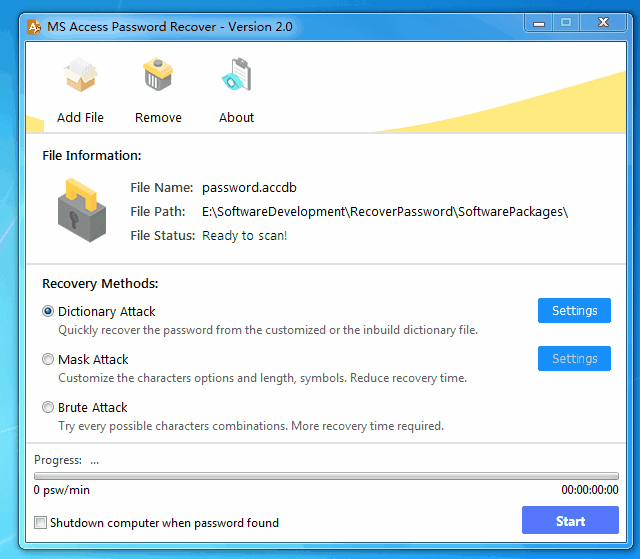 access password recovery process
