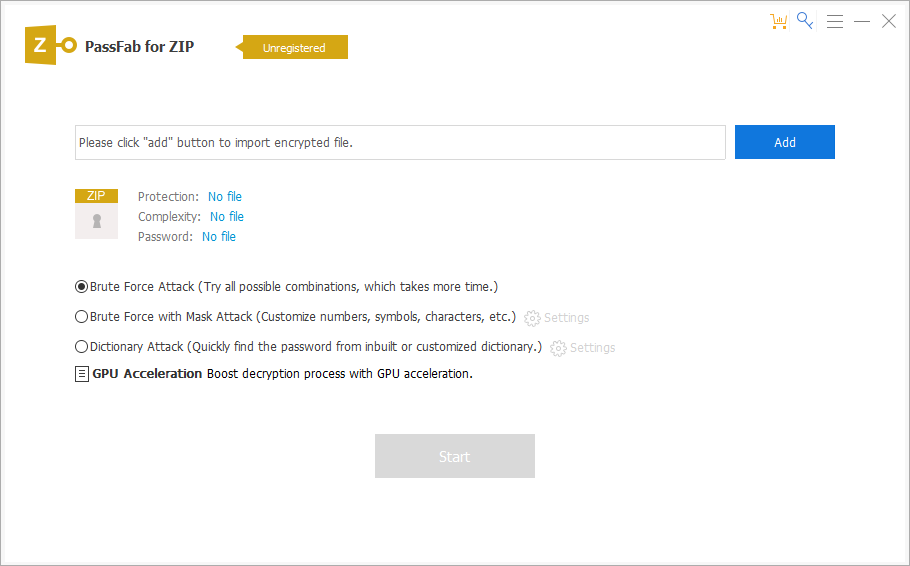  Crack a lost Zip file password with PassFab for ZIP