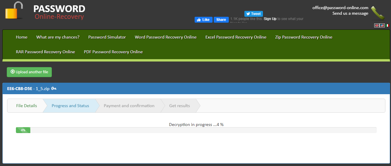 The decryption progress