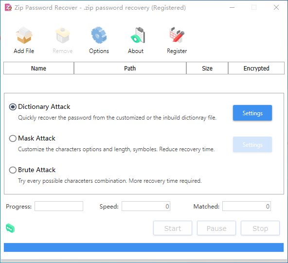 Recover the lost ZIP password using Zip Password Recover