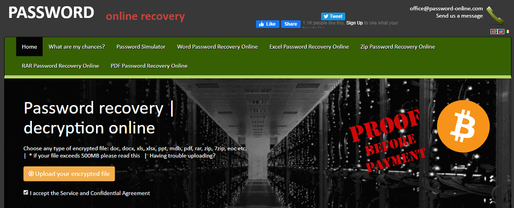 recover password online