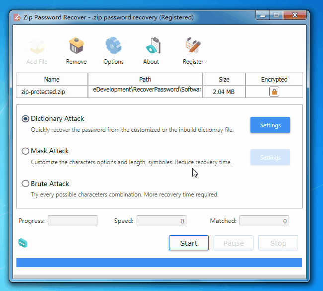 zip password recovery process