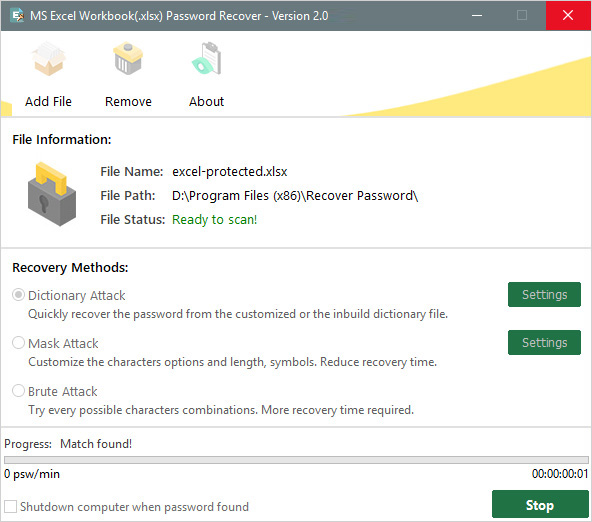 excel password recovery